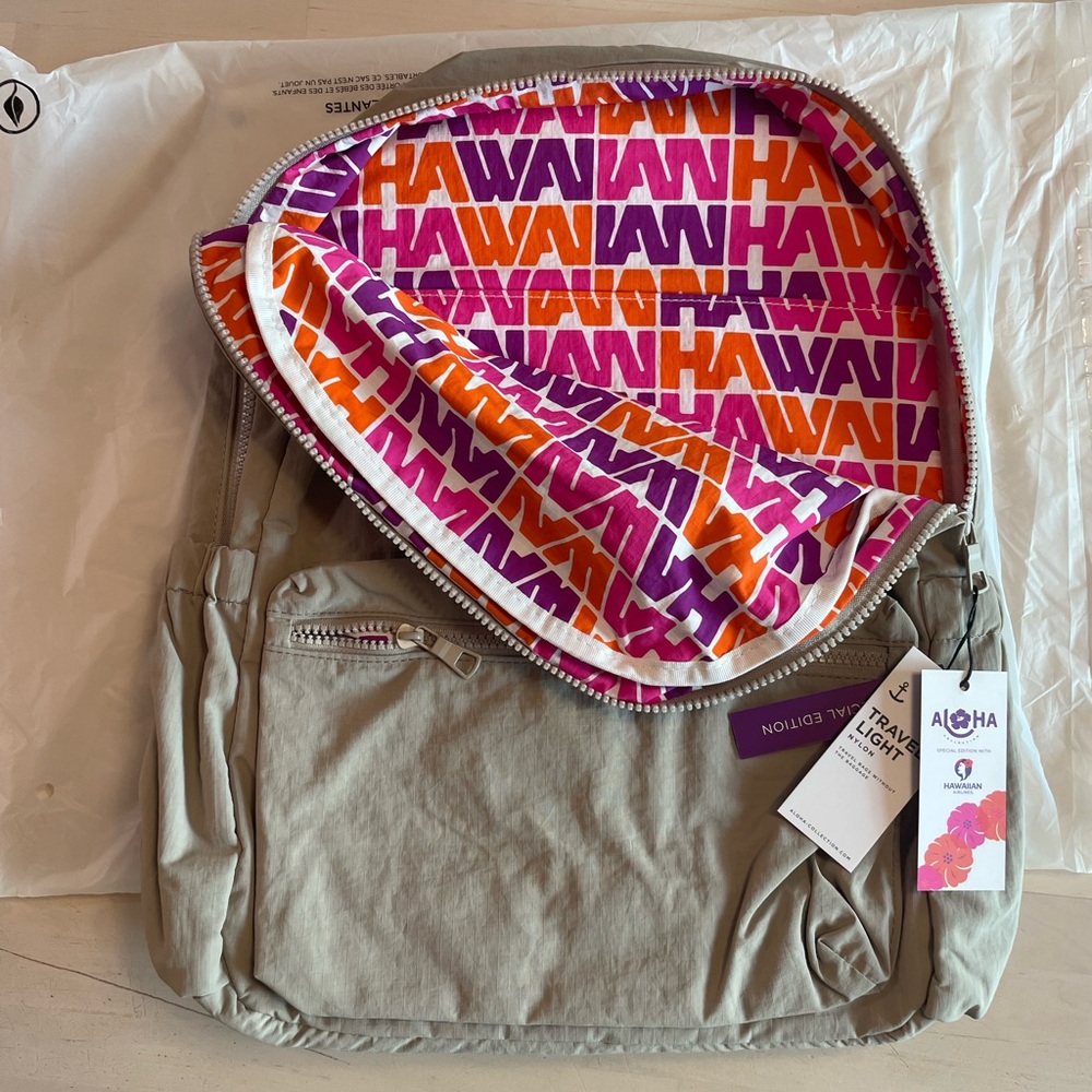 Aloha Collection x Hawaiian Airlines limited edition Keep It Light Backpack